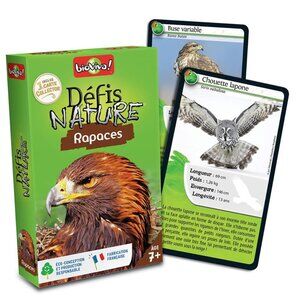 Bioviva Défis Nature -Rapaces -French Card Game New Sealed Ages 7+
